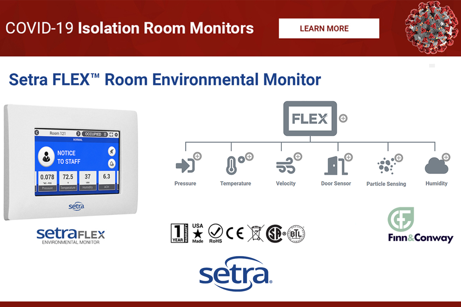 Room Pressure Monitors and Environmental Monitors