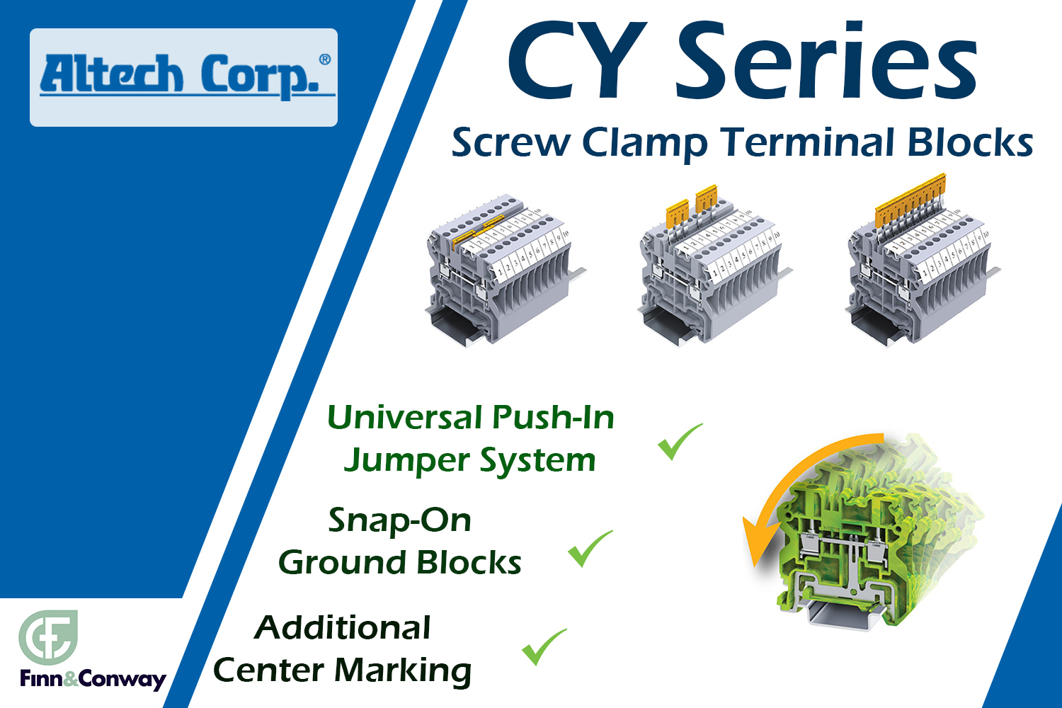 New! Terminal Blocks With Push-In Jumpers (ALTECH)