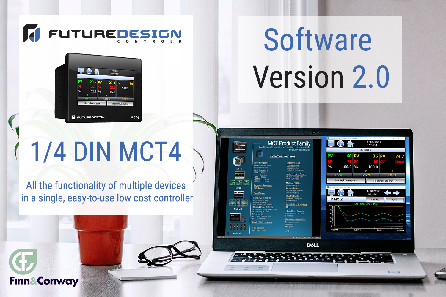 Software Version 2.0 of the 1/4 DIN MCT4